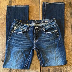 Miss Me Women's Boot Cut Jeans - Dark Blue